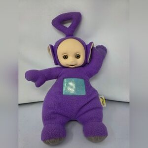 Tinky Winky Teletubbies 1998 Talking Stuffed Purple Plush 17" Playskool Works!